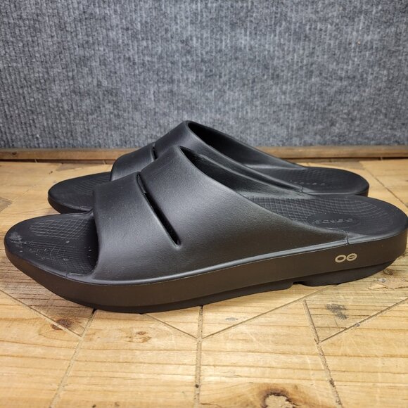 Oofos Ooahh Men's Size 14 Shoes Black Slides Comfort Orthopedic Recovery Sandals - Picture 3 of 8